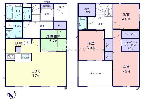 クレイドルガーデン　八街市八街に第17　全8棟　8号棟