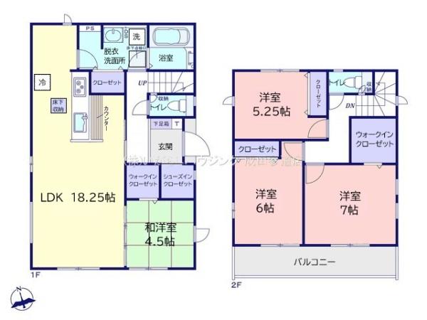 富里市御料全9棟 9号棟(間取り)