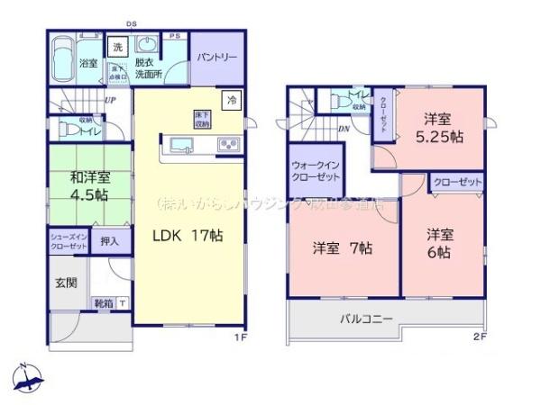 富里市御料全9棟 8号棟(間取り)