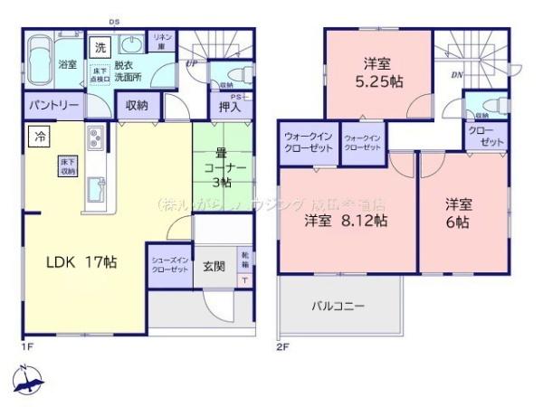 富里市御料全9棟 7号棟(間取り)