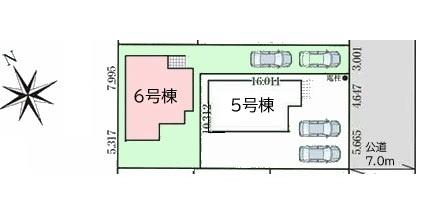 富里市御料全9棟 6号棟(区画図)