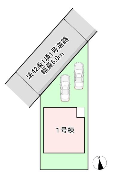 富里市御料全9棟 1号棟(区画図)