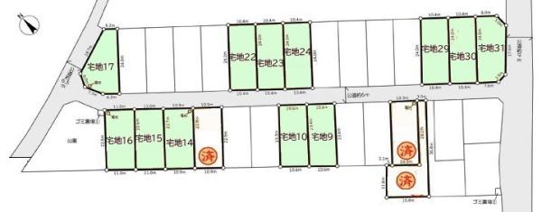富里市七栄　売地　全15区画　宅地14