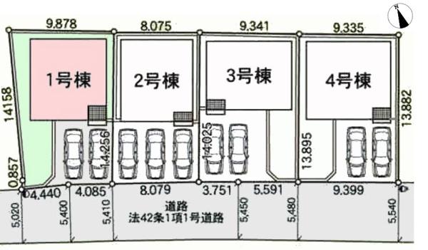 クレイドルガーデン成田市本城　第21　全4棟　1号棟