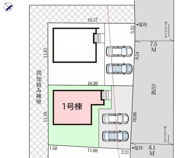グラファーレ酒々井町上岩橋全2棟　1台号棟