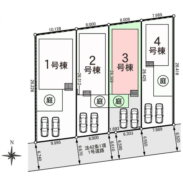 クレイドルガーデン八街市八街ほ第16全4棟　3号棟