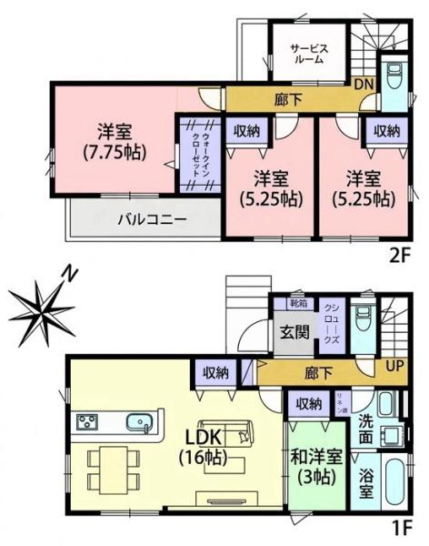 グラファーレ成田市並木町3期 全2棟 1号棟