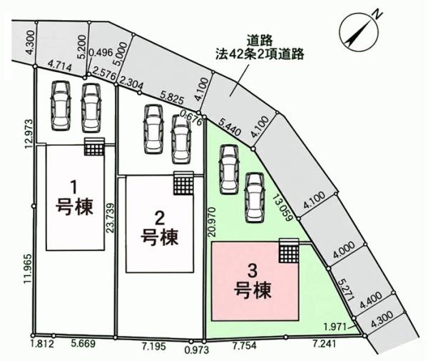 クレイドルガーデン栄町安食　第27　全3棟　3号棟