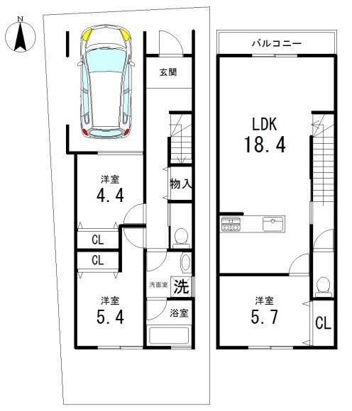 京都市北区紫竹西北町の土地