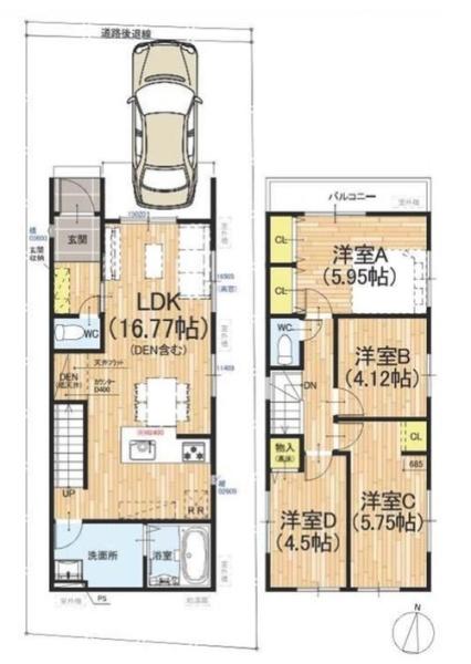 京都市上京区井田町の新築一戸建