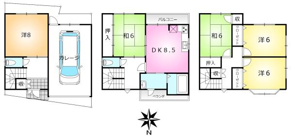 京都市北区紫竹大門町の中古一戸建