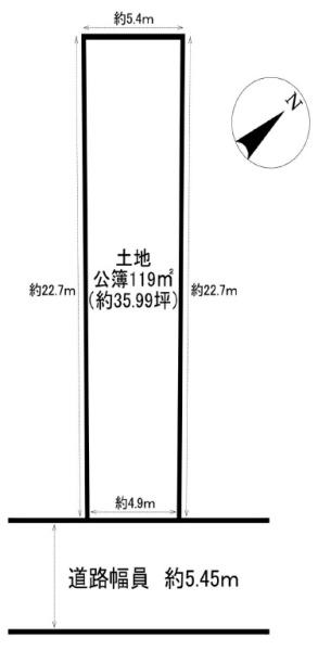 京都市北区紫竹西野山町の売土地
