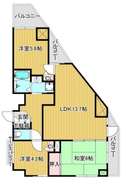 コスモ紫野 9階