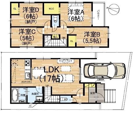 京都市北区紫竹西北町の新築一戸建