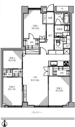 日商岩井大岡山第2マンションB棟