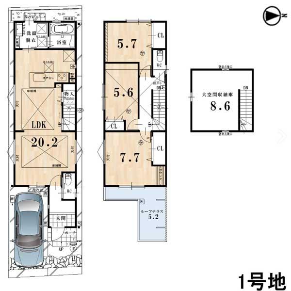 京都市東山区福稲上高松町の中古一戸建て
