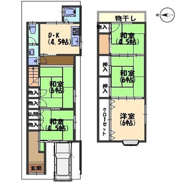 京都市北区大宮東脇台町の中古一戸建