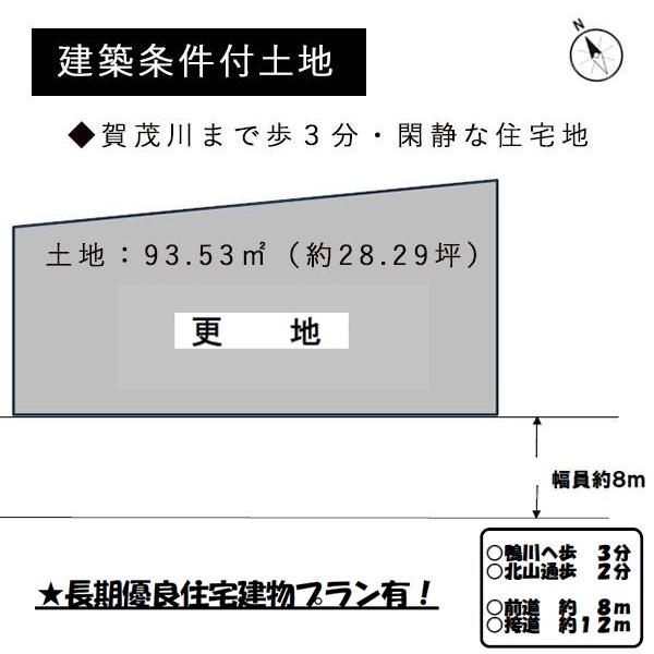 京都市北区上賀茂今井河原町の売土地