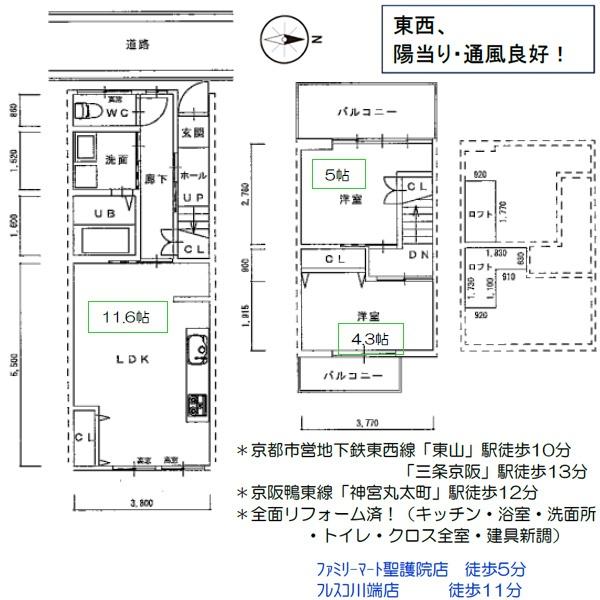 京都市左京区岡崎徳成町の中古テラスハウス