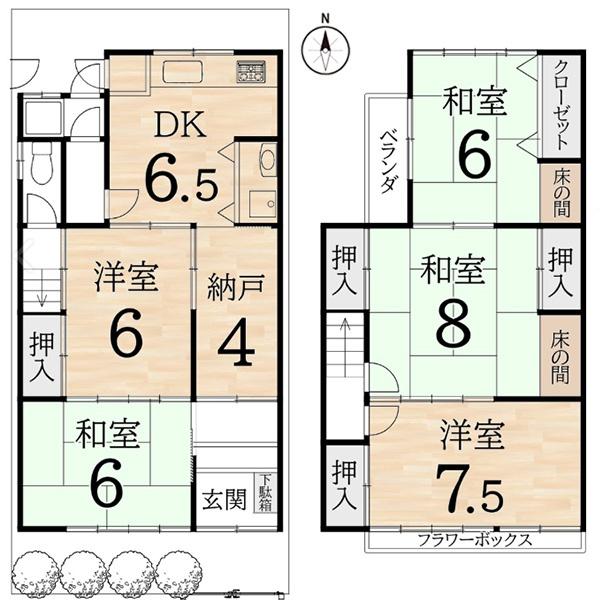 京都市北区紫竹東栗栖町の中古一戸建