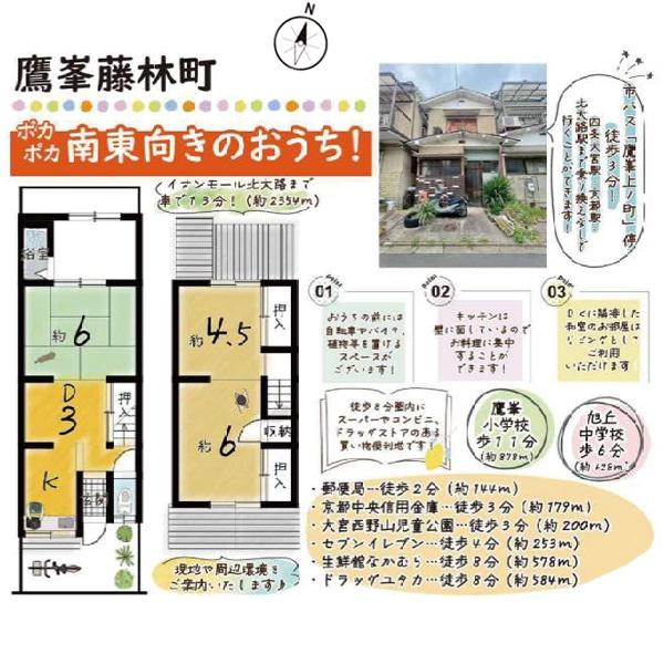 京都市北区鷹峯藤林町の中古一戸建