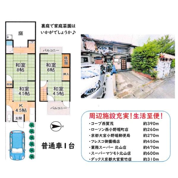 京都市北区大宮中林町の中古テラスハウス