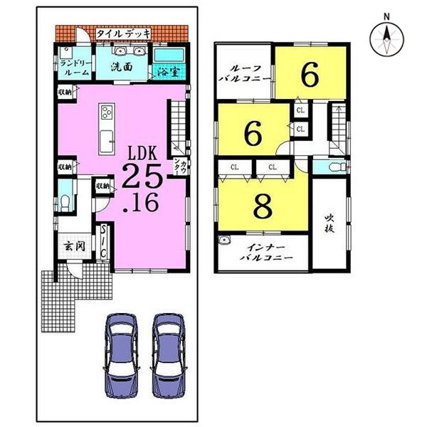 京都市北区平野東柳町の中古一戸建て(間取り)