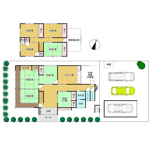 京都市左京区大原戸寺町の中古一戸建て(間取り)