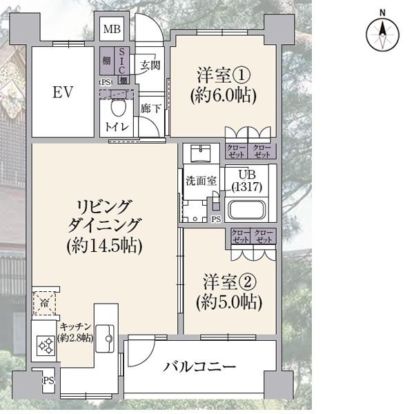 ライオンズ京都小川御所(間取り)