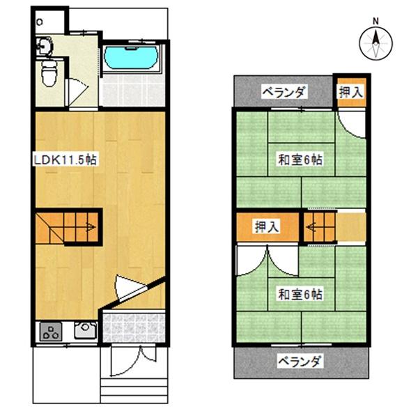 京都市右京区西京極堤下町の中古テラスハウス