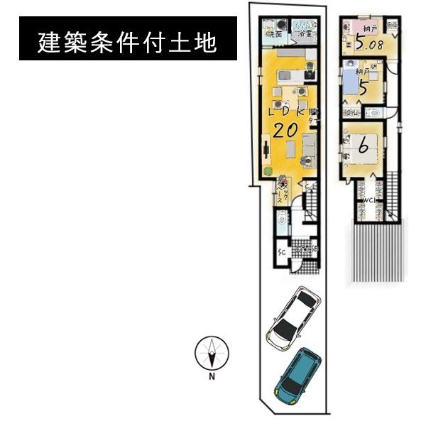 京都市北区紫竹上竹殿町の売土地