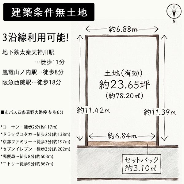 京都市右京区山ノ内苗町の売土地