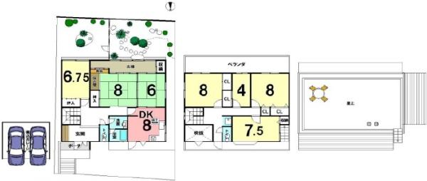 京都市伏見区深草大亀谷東寺町の中古一戸建て