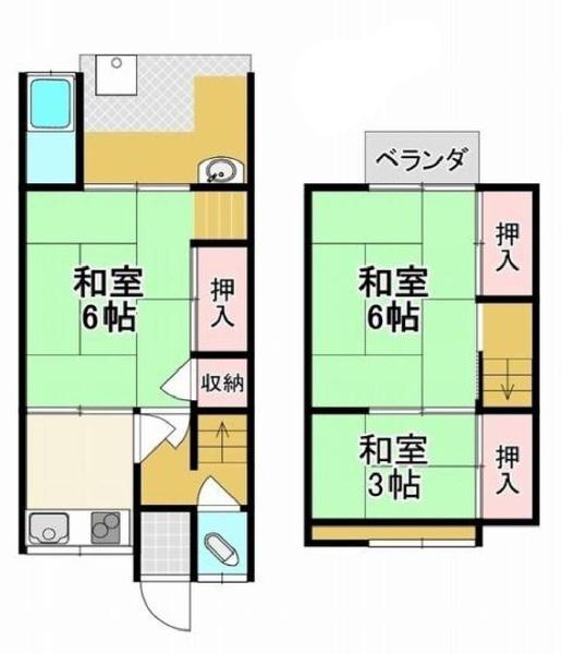 京都市伏見区羽束師古川町の中古テラスハウス
