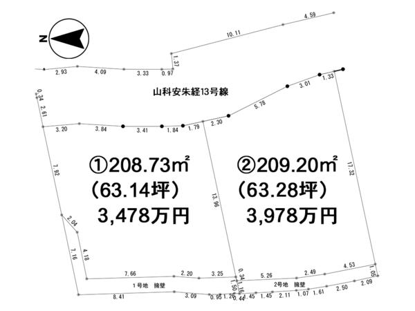 京都市山科区安朱堂ノ後町の売土地