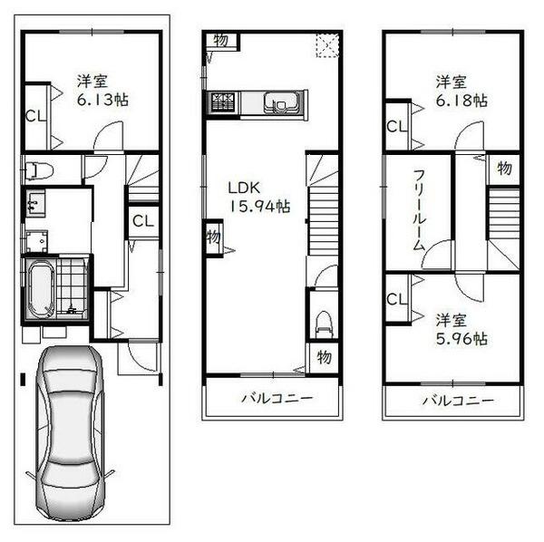 京都市山科区小山中ノ川町の新築一戸建
