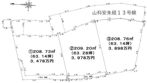 京都市山科区安朱堂ノ後町の売土地