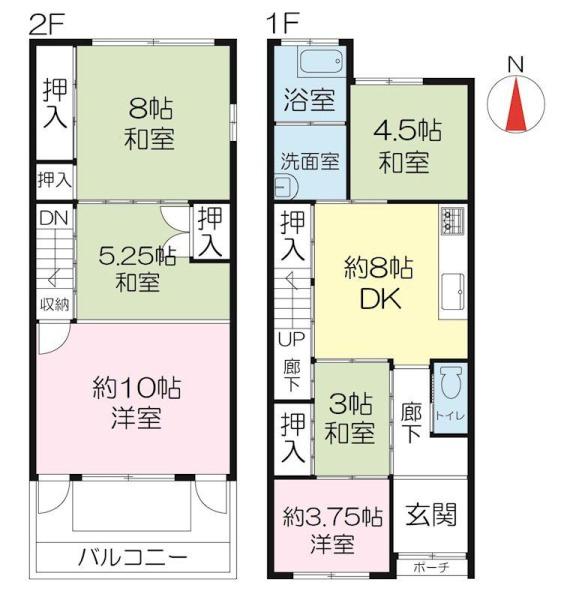 京都市右京区龍安寺西ノ川町の中古テラスハウス