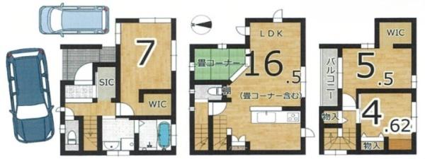 京都市右京区御室小松野町の新築一戸建