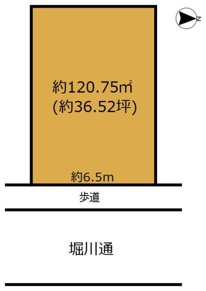 京都市下京区五条通堀川西入柿本町の土地