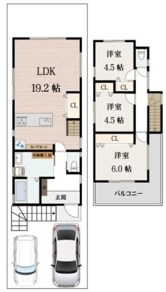 京都市伏見区深草大亀谷古御香町の新築一戸建