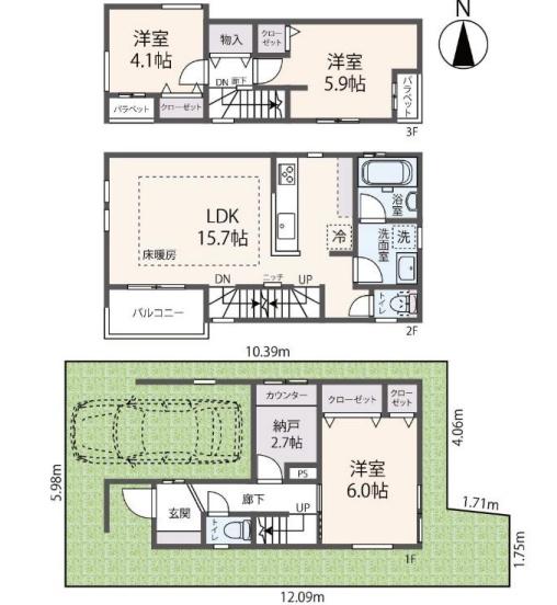 京都市伏見区深草大亀谷西久宝寺町の新築一戸建