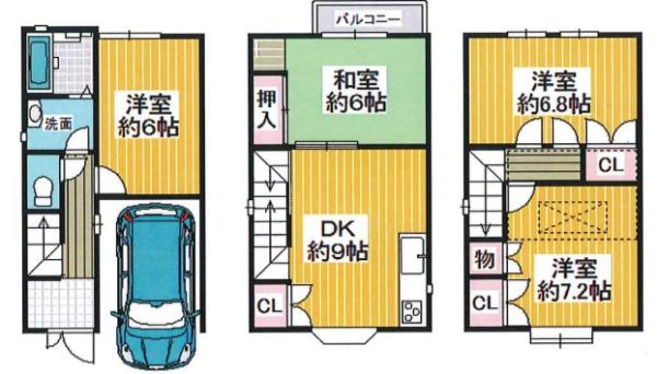 京都市伏見区中之町の中古一戸建