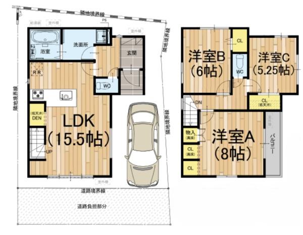 京都市伏見区竹田七瀬川町の新築一戸建