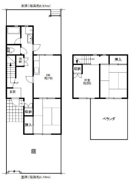 京都市伏見区桃山南大島町の中古テラスハウス