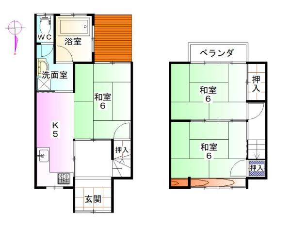 京都市伏見区日野西川頬の中古テラスハウス