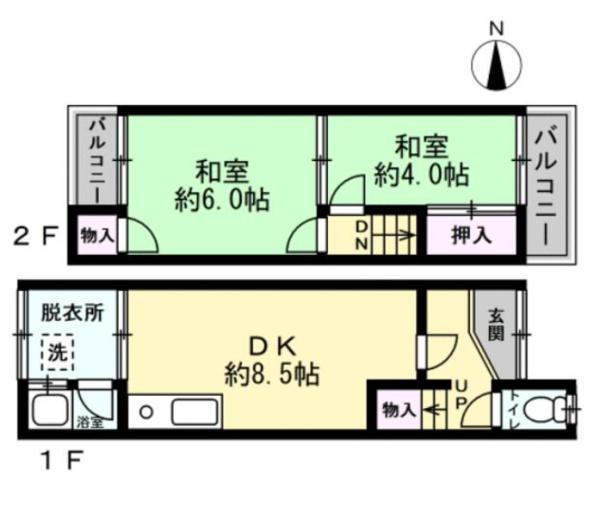 京都市右京区嵯峨広沢御所ノ内町の中古テラスハウス