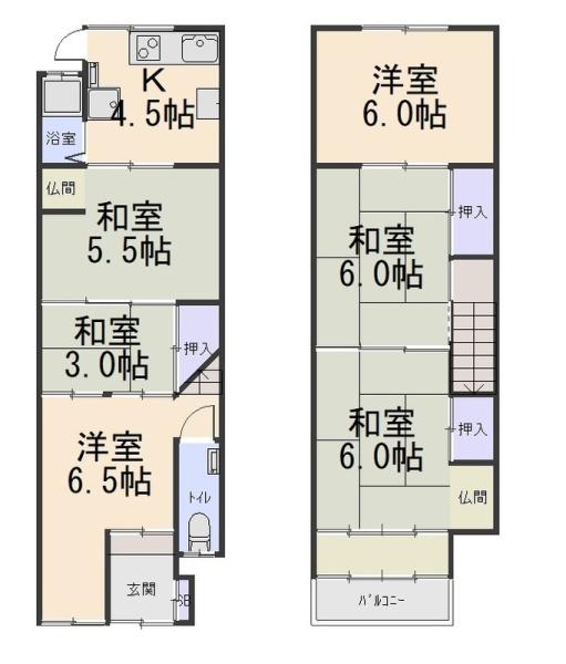 京都市山科区西野山欠ノ上町の中古一戸建