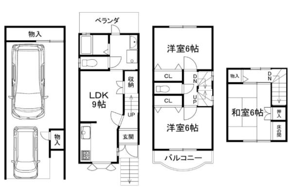 京都市山科区大宅中小路町の中古一戸建