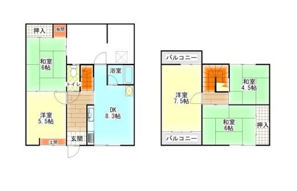 京都市山科区西野山中鳥井町の中古テラスハウス